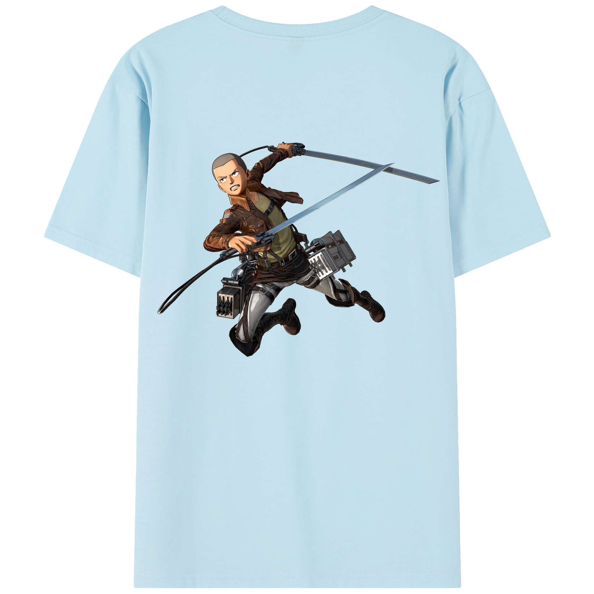 （画像用） 進撃の巨人 コニー·スプリンガー Attack on Titan Connie Springer 綿100％半袖Tシャツ（背面プリント）